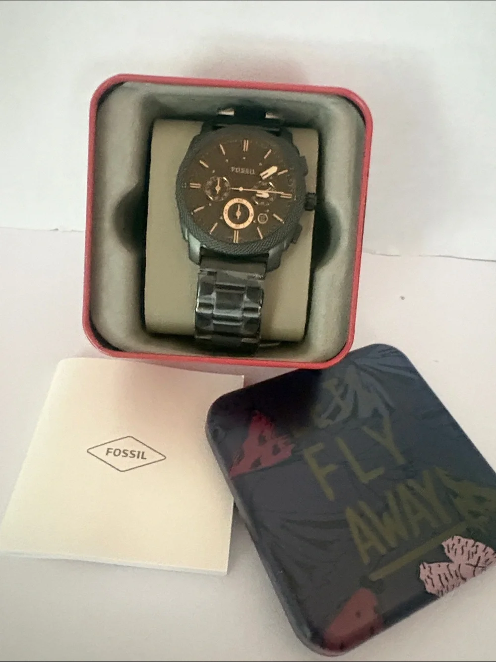 Fossil Black Watch with Gold Accents
